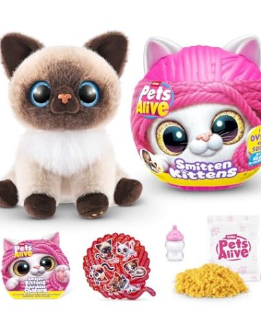 Pets Alive Smitten Kittens Surprise (Siamese Cat Mooloo) by ZURU Nurture Play Soft Toy Unboxing Adopt Interactive 10 Sounds