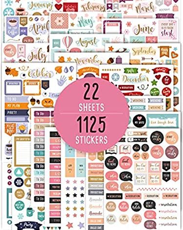 Aesthetic Monthly Planner Stickers - 1100+ Beautiful Design Accessories Enhance and Streamline Your Planner, Journal and Calendar