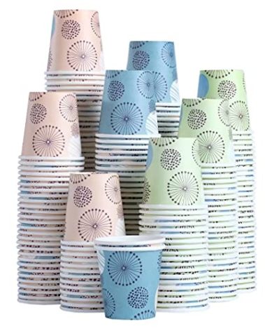 Clawsoff [300 Pack 3 oz Paper Cups, Disposable Bathroom Cups, Small Mouthwash Cups, Mini Paper Cups 3 Ounce for Bathroom