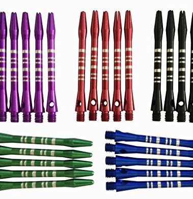 CavalierDarts Aluminum Long Dart Shafts Wholesale Dart Stems 2BA Throwing - 5 Colors 25 Pcs 55mm