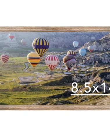 JCJMY 8.5x14 Picture Frame Rustic Brown for Wall Hanging, Wall Mounting Horizontally or Vertically, 8.5 x 14 Wall Gallery Poster Photo Frame with Shatter Resistant Plexiglass, Rustic Brown