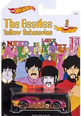 Fast Felion Hot Wheels 1:64 Scale The Beatles Yellow Submarine