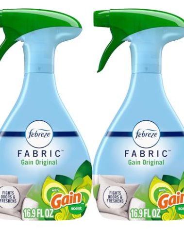 Febreze Odor-Fighting Fabric Refresher with Gain, Original, 16.9 fl oz, Pack of 2