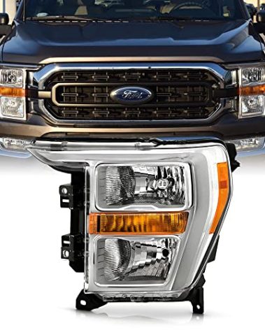 ACANII - For [Halogen Type] 2021 2022 2023 Ford F150 Pickup Truck Factory Style Headlight Headlamp Left Driver Side