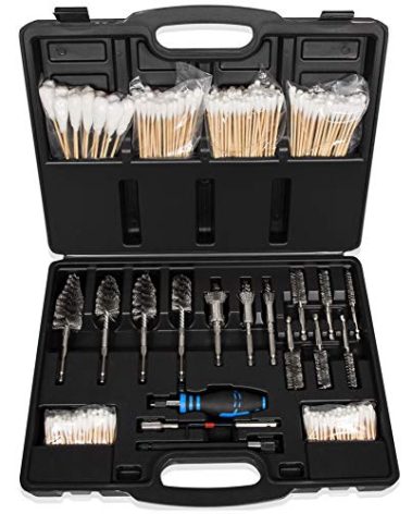 Professional Diesel Injector-Seat Cleaning Kit 8090S on Cylinder Heads, Including Helix Brushes, Two-Stage Brushes, Bore Brushes and Swabs (Stainless Steel, 17-Pack)