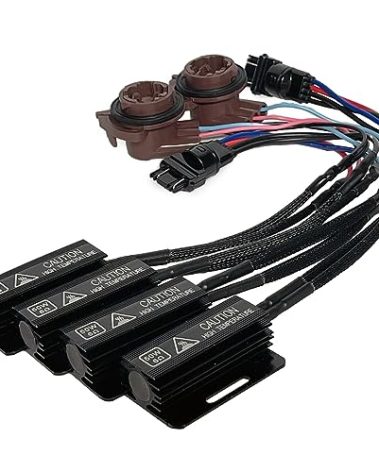 3157 3457 LED Load Resistor Adapter 50W 6Ohm Upgraded Canbus Decoder Fix DRL Turn Signal Tail Light Error Code Hyper Flashing Wiring Relay Harness