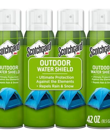Scotchgard Outdoor Water Shield Fabric Spray, Water Repellent Spray for Spring and Summer Outdoor Gear and Patio Furniture, Fabric Spray for Outdoor Items, 42 Ounces (4 Cans)