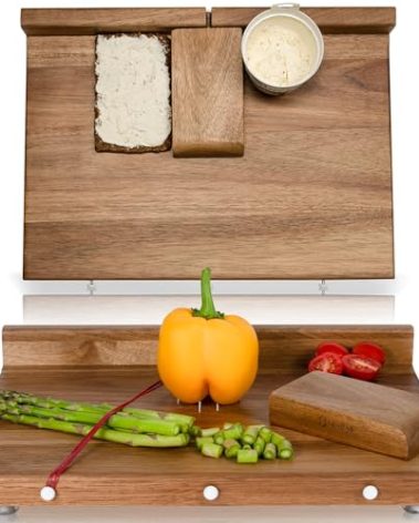 Adaptive One Handed Cutting Board With 10 Spikes – Ideal Gift for Stroke Patient, One-handed Person, Disabled, Handicapped People, Elderly Patients - Handicap Wooden Kitchen Chopping Boards