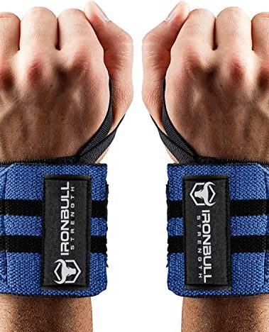 Wrist Wraps for Weightlifting (USPA, IPL, USAW & IWF Approved),18” Premium Quality Weight Lifting Wrist Support Straps for Bench Press, Bodybuilding, Strength Training and Powerlifting (Navy Blue)