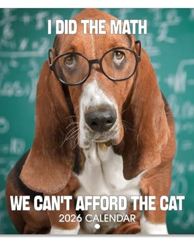 2026 Wall Calendar - Funny Dogs Wall Calendar 2026, Jan. 2026 - Dec. 2026, 12" x 24" (Open), 12-Month Calendar, Dog Calendar, Unruled Blocks, Thick Paper, Hanging Hole, Holidays