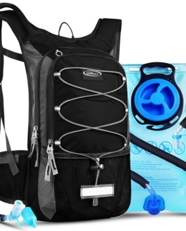 Lunidry Insulated Hydration Pack Backpack with 3L BPA Free Leak-Proof Water Bladder, Keep Liquids Cool for Up to 5 Hours, Daypack for Hiking, Running, Cycling, Hunting, Climbing