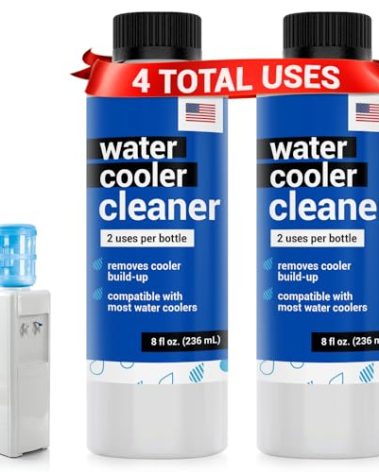 IMPRESA Water Dispenser Cleanser & Cooler Cleaner & Descaler - 2 x 8 Fl Oz - Top & Bottom Loading Water Coolers & Dispensers - Active Cleaning Solution for Reservoir Cleaning & Buildup Removal