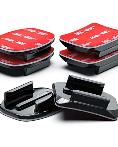 Sametop Helmet Adhesive Sticky Mounts Curved Attachment Flat 3M Mount Compatible with GoPro Hero 13 12 11 10 Max 9 8 7 6 5 4 Session DJI Osmo Action Cameras (6 Packs)