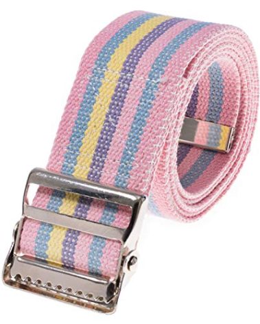 COW&COW Transfer and Gait Belt 72inch with Metal Buckle - Transfer Walking and Standing Assist Aid for Caregiver Nurse Therapist 2 inches(Rainbow)