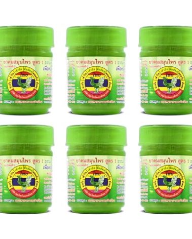 HONG THAI New Herbal Inhaler Cotton Oil Green Pack of 6
