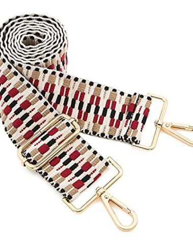 ZOOEASS Wide Shoulder Strap Adjustable Replacement Belt Guitar Style Crossbody Bag Handbag Strap Multicolor Canvas Straps(wide:1.97"(5CM)) (Color32)