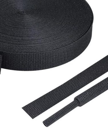 FOURUB 2:1 Heat Shrink Fabric Tubing Braided Sleeving Woven Wire Loom Shrinkable Cable Sleeve for Automotive Wire Harness/Cable Sheath (3/8"-20ft)
