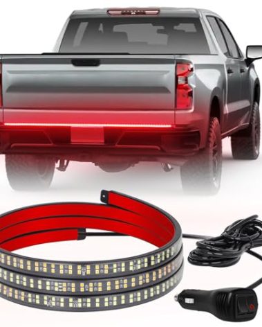 AINBIN 60 inch Fire Truck Red Emergency Lights Strip 360 LED Tailgate/Rear Window Strobe Firefighter Police Flashing Warning Hazard Safety Lights for Vehicles Trucks Pickup Firefighters