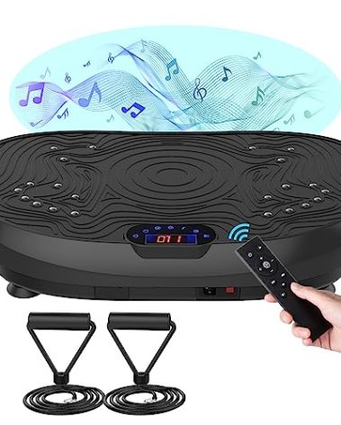 AXV Vibration Plate Exercise Machine Whole Body Workout Vibrate Fitness Platform Lymphatic Drainage Machine for Weight Loss Shaping Toning Wellness Home Gyms Workout