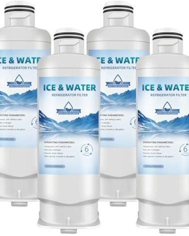 QWFIZ DA97-17376B Replacement For Samsung Water Filter HAF-QIN/EXP, Fit rs27t5200sr rs22t5201sr rf27t5201sr rf28r7201sr rf30bb6600qlaa rf32cg5400sr, Bespoke Water Filter 4-Pack