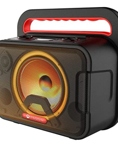 Motorola ROKR 810 Bluetooth Portable Speaker, Karaoke Machine with Microphone, Powerful Subwoofer, LED Dance Lights - 40W, 20 Hours Playtime, IPX4, Perfect for Indoor/Outdoor Party