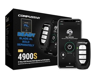Compustar CSX4900-S 4-Button 2-Way, 3000' Remote Start System w/Drone X1LTE