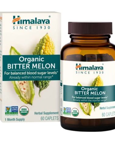 Himalaya Organic Bitter Melon - Herbal Glucose Metabolism Support - USDA Organic, Non-GMO, Vegan, Gluten Free, Additive Free, 660 mg, 60 Caplets