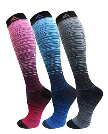 FuelMeFoot 3 Pack Copper Compression Socks - Compression Socks Women & Men Circulation - Best for Medical,Running,Athletic