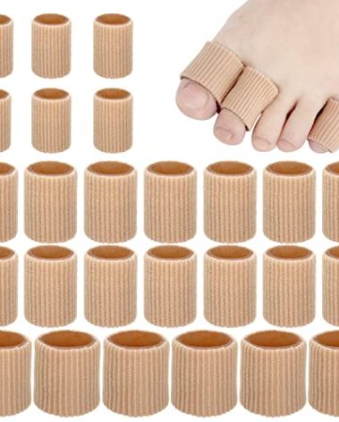 26 Pieces Toe Cushion Tube 0.98 Inches Toe Tubes Sleeves 3 Different Size Soft Gel Corn Pad Protectors for Cushions Corns,Blisters, Calluses, Toes and Fingers.
