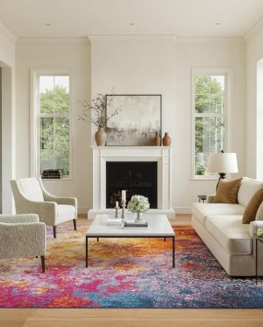 Nourison Home Passion 9' x 12' Multicolor Fabric Modern Area Rug (9' x 12')