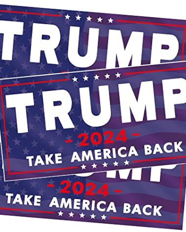 3 Pack Trump 2024 Sticker, 8"x4" Big Trump Letters Car Decal, President Donald Trump Take America Back 2024 Bumper Sticker Fadeproof Vinyl for Car, Truck, Window, Laptop