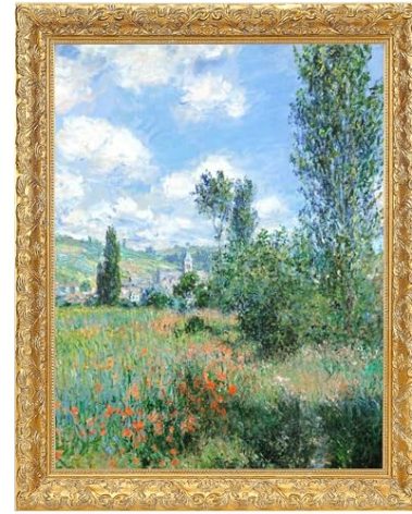 HUACANVAS Wood Canvas Frame for 11"x14"Paintings,Antique Gold Ornate Frames for Oil Art,Plein Air Frame,Vintage Frames for Wall Decor (No Backboard)