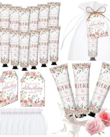 50 Sets Baby Girls Hand Cream Bulk Baby Shower Favors Gifts for Guests,Wedding Bridal Shower Hand Cream Thank You Gifts, Thanksgiving, Christmas Party Favor Travel Size Hand Lotion Bulk(baby girls)