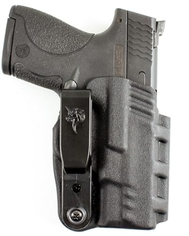 DeSantis Slim Tuk IWB Holster - Holster IWB, Conceal Carry, Fits The S&W M&P Shield 9/40, 9 Shield Plus w/or w/Out Red Dot - Black, Ambidextrous