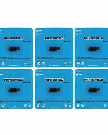Printerfield 6 Pack Compatible Calculator Printer Ribbon Ink Roller IR40 IR-40 for XE-A101, XE-A102, XE-A106, XE-A110 and XE-A120 Cash Register Ink Roller - Black