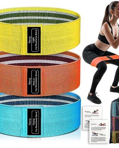 Resistance Bands, Exercise Workout Bands for Women and Men, Stretch Bands for Booty Legs, Pilates Flexbands