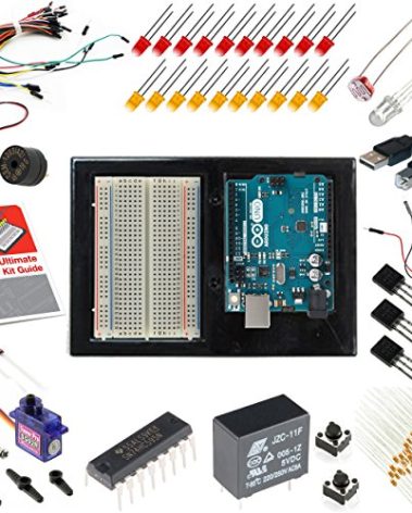 Vilros Arduino Uno Starter Kit - Includes Arduino Uno R3 Board, 190+ Electronics Components, Breadboard, Jumper Wires, DC Motor, Servo, Relay, Full-Color 72 Page Manual [190+ Pieces]