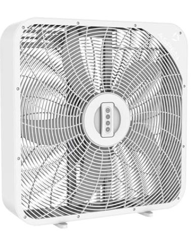 Aspen Box Fan 20 Inch with remote control Small Box Fans, Home Window Box Fans 3 Speed Quiet Most Powerful Window Fans for Home Bedroom Square Fan