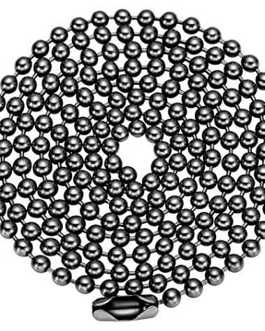 TI-EDC Pure Titanium Bead Ball Chain Necklace, Jewelry Chain Adjustable with Gift Package for Men and Women (3.0mm Bead-24in Length)