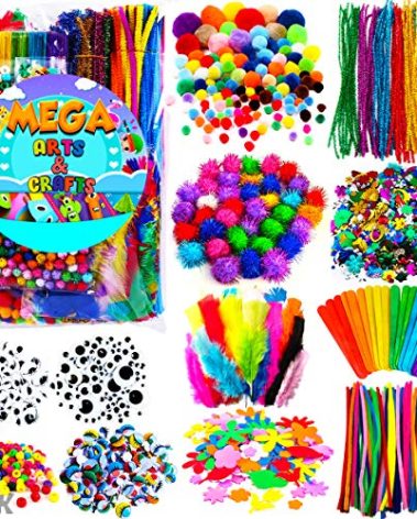 GoodyKing Arts and Crafts Supplies for Kids - 1170Pcs+ Craft Art Supply Kit for Toddlers Kids Craft Supplies & Materials Age 4 5 6 7 8 9 - All in One D.I.Y. Crafting School Supplies