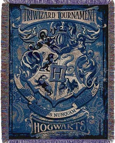 Northwest Harry Potter Woven Tapestry Throw Blanket, 48" x 60", Tri Wizard