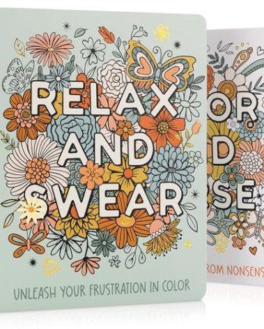 Beautiful Coloring Book Set of 2 for Adult Relaxation - Funny Coloring Books with Floral Designs for a lot of Laughs - The Perfect Stress-Relieving Gift for Women