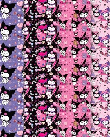 MUSNOW 4 Pcs Kuromiss Wrapping Paper for Baby Shower Kids Birthday Party Decorations Wedding DIY Crafts Gift Packing, 20 x 30 Inch