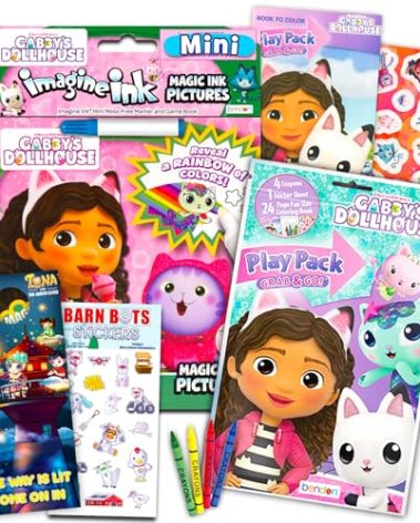 Gabby's Dollhouse Coloring and Activity Books - Imagine Ink Coloring Book, Play Pack, Stickers, More