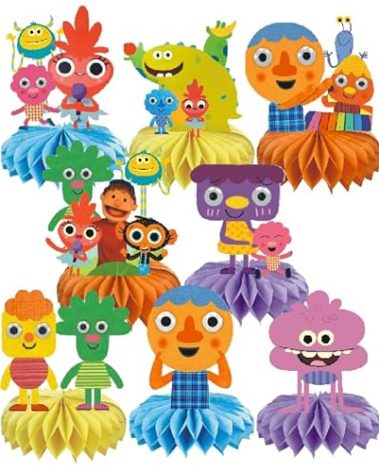 Simple Songs Honeycomb Centerpieces Party Supplies for Songs Theme Birthday Party Decorations, 8Pcs Double Sided Table Decor Music Party Favors for Fans Kids Boys