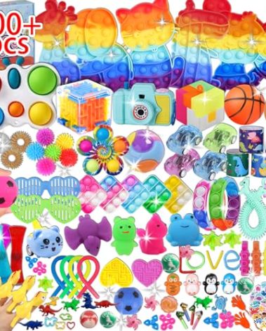 200 Pcs Party Favors for Kids, Fidget Toys Bulk, Birthday Gift Toys, Stocking Stuffers, Treasure Box Birthday Party, Goodie Bag Stuffers, Carnival Prizes, Pinata Filler for Classroom
