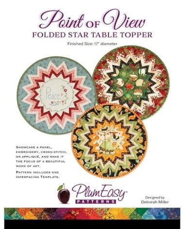 PlumEasy Patterns Point of View Folded Star Table Topper Pattern