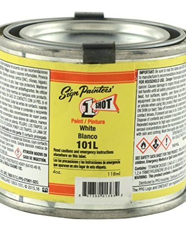 One Shot 101-L Lettering Enamel White 4 Ounces