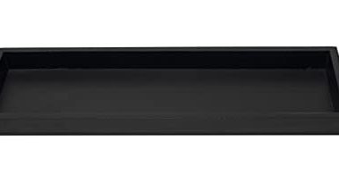 Black Wood Tray - Vanity, Bathroom Toilet Tank Tray, Countertop Organizer, Perfume or Jewelry Storage, Candles or DIY Decor Projects and Centerpieces