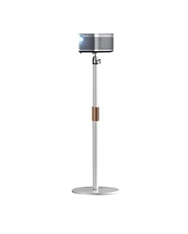 HVAYING Pico Projector Stand with Stable Metal Base, Flexible Extension and Angle Adjustment, Cable Management, 1/4 Inch Interface - Ideal for Home and Office - White